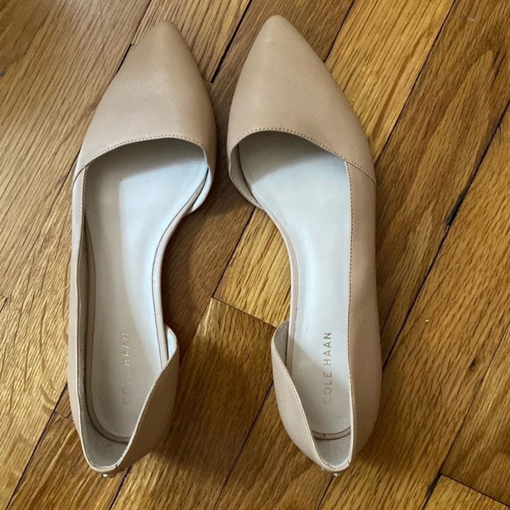 Cole Haan Women's Beige Pointed Flats